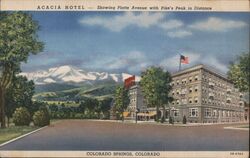 Acacia Hotel Colorado Springs Postcard Postcard Postcard