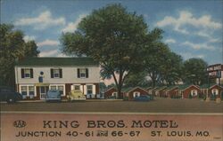 King Bros. Motel St. Louis Postcard