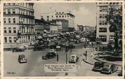 Park Square and North Street Pittsfield Postcard