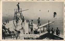 YMCA Canoe Club Pontoosuc Lake Postcard