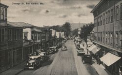 Cottage St., Bar Harbor Postcard