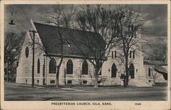 Presbyterian Church, Iola Kansas Postcard Postcard Postcard