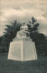 St. Francis Statue Convent Grounds Hamburg Postcard