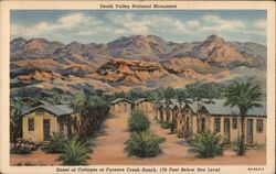 Street of Cottages at Furnace Creek Ranch California Postcard Postcard Postcard