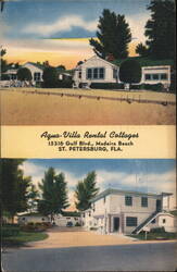 Aqua-Villa Rental Cottages, Madeira Beach Postcard