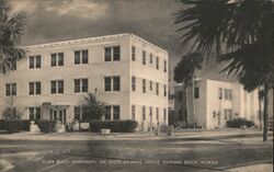 Silver Beach Apartments Daytona Beach Florida Postcard Postcard Postcard