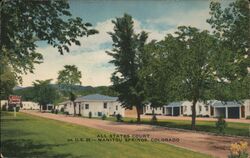 All States Court Manitou Springs Postcard