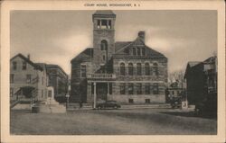 Court House Woonsocket Rhode Island Postcard Postcard Postcard