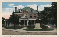 American Legion Home and War Memorial Clearfield, PA Postcard Postcard Postcard