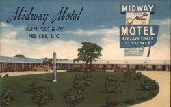 Midway Motel, Pee Dee SC South Carolina Postcard Postcard Postcard