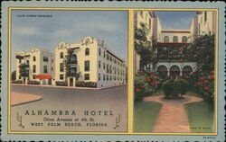 Alhambra Hotel West Palm Beach Florida Postcard