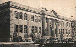 High School Rockville Connecticut Postcard