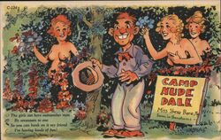 Camp Nude Dale - Nudist Camp Risque & Nude Ray Walters Postcard Postcard Postcard