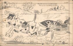 Whopper Fish Teich Production Proof Postcard