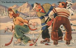 I'm Really Hockey-Strickin Comic, Funny Postcard Postcard Postcard