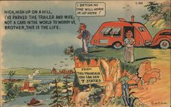 Trailer Life Cartoon Postcard Comic, Funny Ray Walters Postcard Postcard Postcard