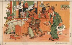 Keep Yore Shirt On Comic Cowboy Saloon Comic, Funny Ray Walters Postcard Postcard Postcard