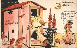 Backhouse Blues Outhouse Comic - Teich Production Proof Comic, Funny Ray Walters Postcard Postcard Postcard