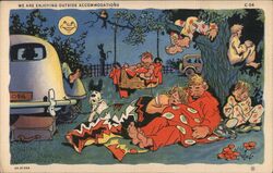 We Are Enjoying Outside Accommodations Comic, Funny Ray Walters Postcard Postcard Postcard