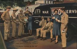 Salvation Army Mobile Canteen on the Job Postcard