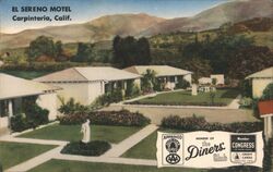 El Sereno Motel Carpinteria Postcard