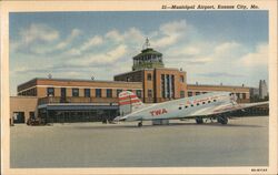 Municipal Airport Kansas City Postcard