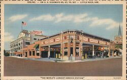 World's Largest Service Station Little Rock Postcard