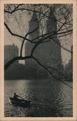 Central Park New York Rowing Feiler-Monkmeyer Postcard Postcard Postcard