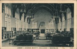 Library Agnes Scott College Postcard