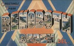 Greetings from Rehoboth Beach Delaware Postcard