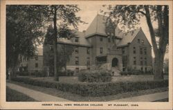 Hersey Hall, Iowa Wesleyan College Mount Pleasant, IA Postcard Postcard Postcard