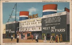 Streets of Paris, Chicago World's Fair Illinois Postcard Postcard Postcard