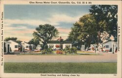 Glen Haven Motor Court, Glennville Georgia Postcard Postcard Postcard