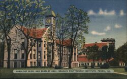 Horology Building and Bradley Hall Postcard