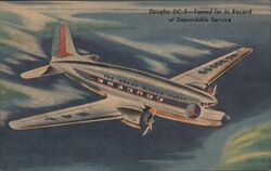 Douglas DC-3 Great Silver Fleet Postcard