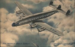 Pan American World Airways Lockheed Constellation Postcard