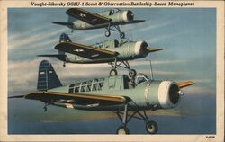 World War II Planes Postcard