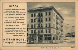 Mizpah Hotel Tonopah Nevada Postcard