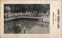 Camp Green Lane Swimming Pennsylvania Postcard Postcard Postcard