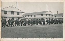 New Cumberland PA Reception Center Barracks Pennsylvania Postcard Postcard Postcard