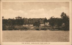 The Watson Overlooking Twin Lakes Pennsylvania Postcard Postcard Postcard