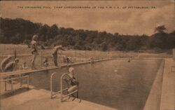 Swimming Pool, Camp Carondowanna Postcard