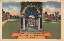 Quadrangle and Triangle Dormitories University of Pennsylvania Philadelphia, PA Postcard Postcard Postcard