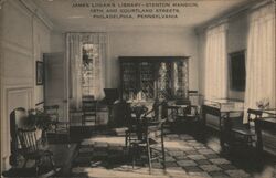 James Logan's Library, Stenton Mansion Philadelphia, PA Postcard Postcard Postcard