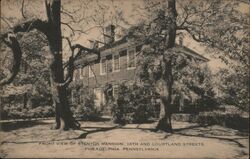 Front View of Stenton Mansion Philadelphia Pennsylvania Postcard Postcard Postcard