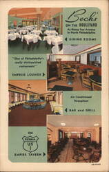 Beck's on the Boulevard Dining Rooms Philadelphia, PA Postcard Postcard Postcard