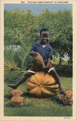 Yes-Suh! Some Punkins Black Americana Postcard Postcard Postcard