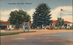 Ferro Motel, Cloverdale, California Postcard