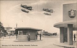 Entrance US Naval Air Station Alameda Postcard