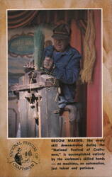 Silver Dollar City Broom Maker Postcard